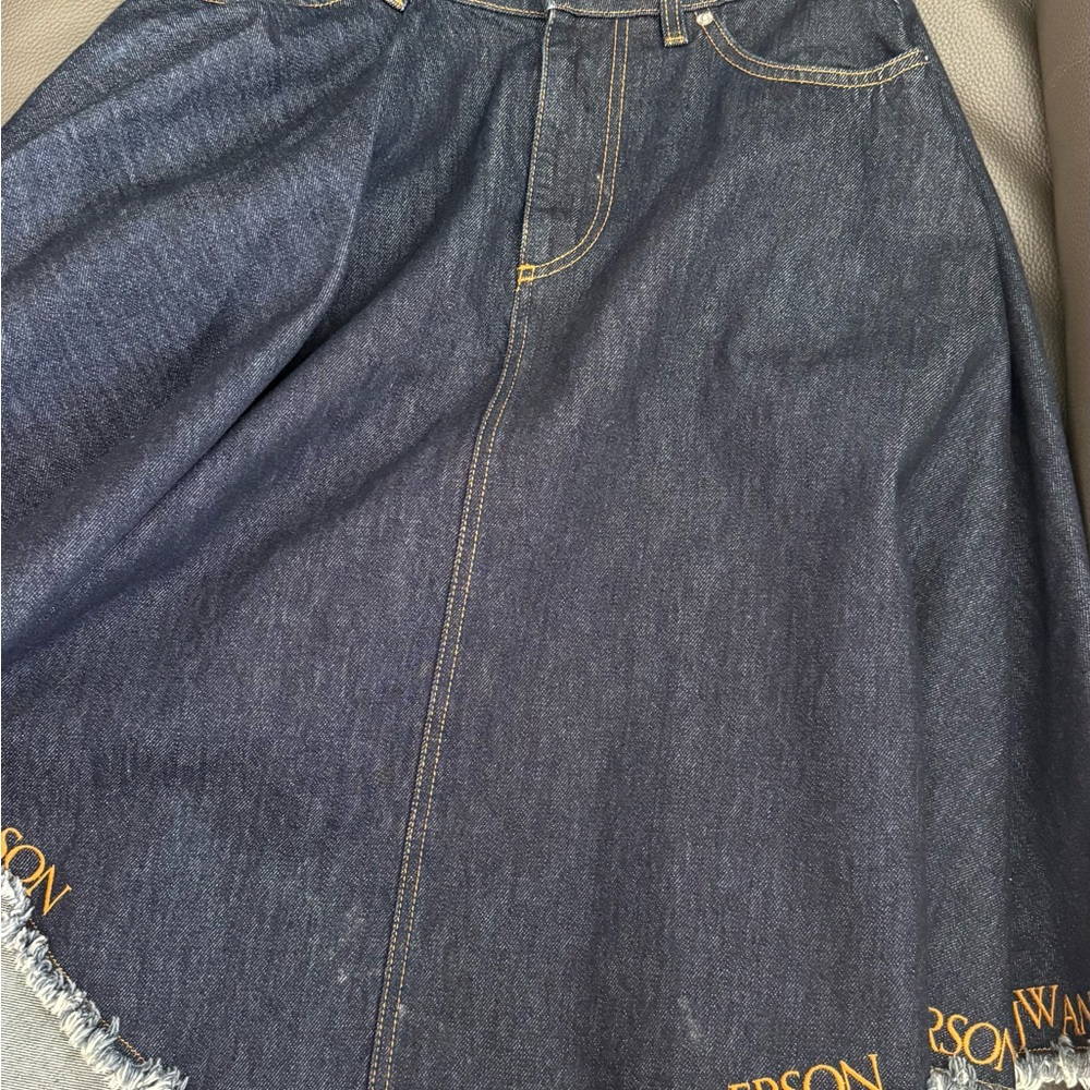 JW ANDERSON Dark Denim Logo Skirt